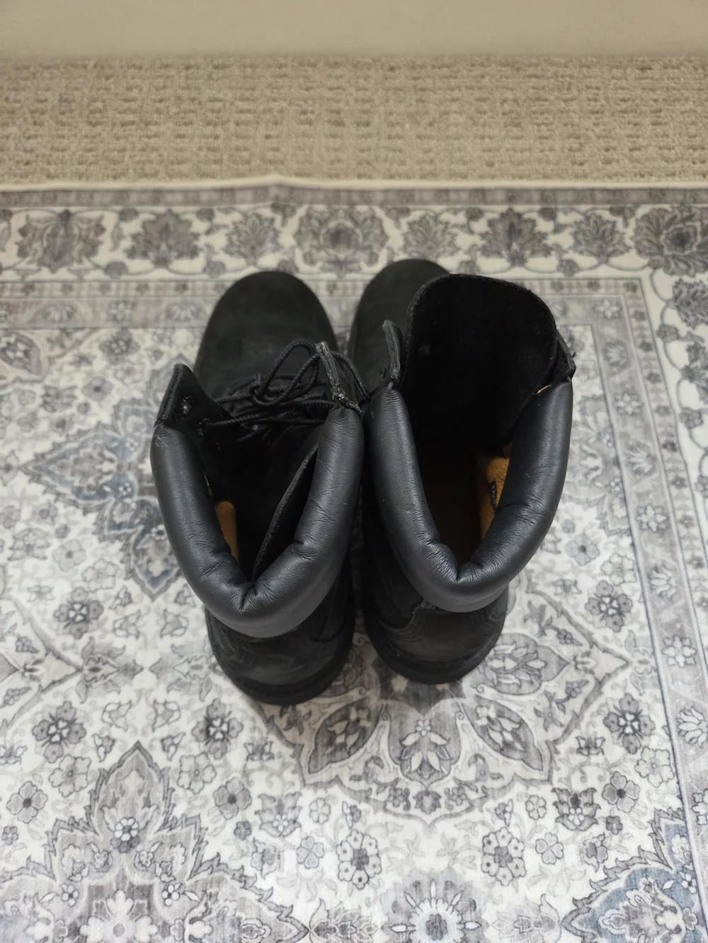 Timberland Black Lace-Up Work Boots